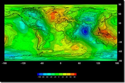 ESA GOCE gravitational data