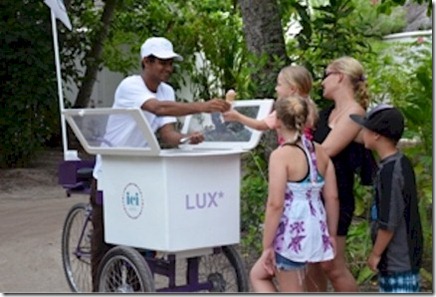 LUX Maldives ICI ice crean cart 1