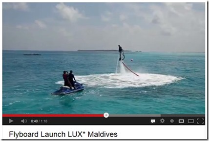 LUX Maldives flyboarding