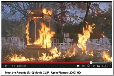 Meet the Parents wedding fire