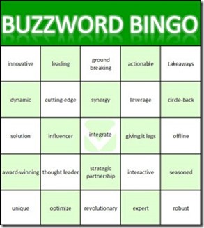 Sustainable Tourism Buzzword Bingo