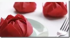 Paper napkin roses