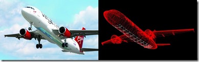 Virgin Airline glass plane