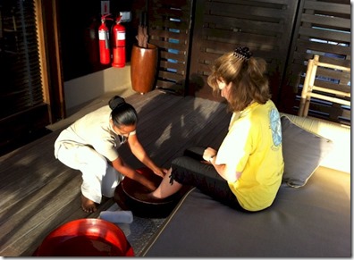 One and Only Reethi Rah foot washing