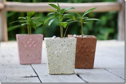 Six Senses Laamu - recycled flower pots