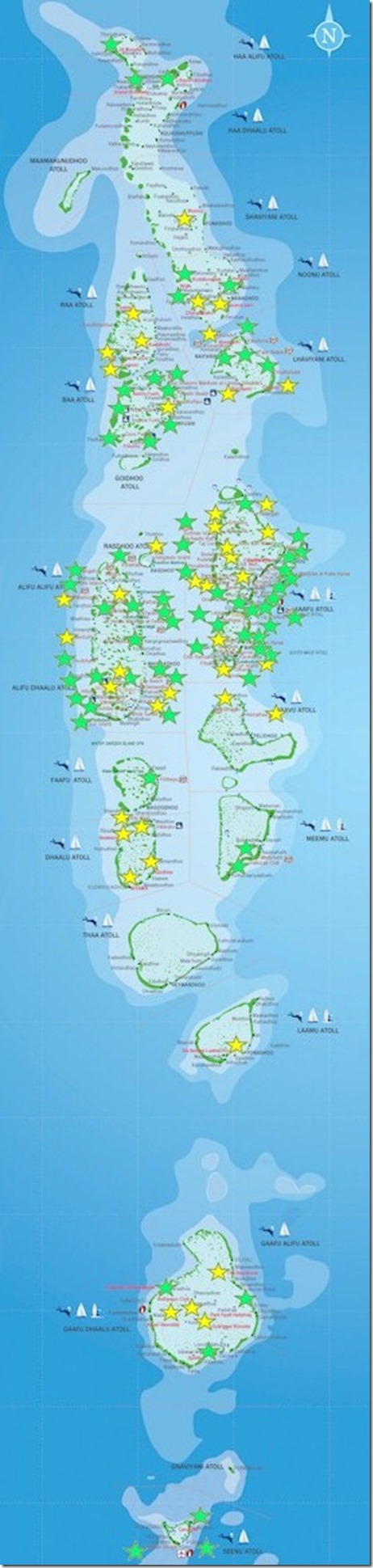 Maldives resorts visited