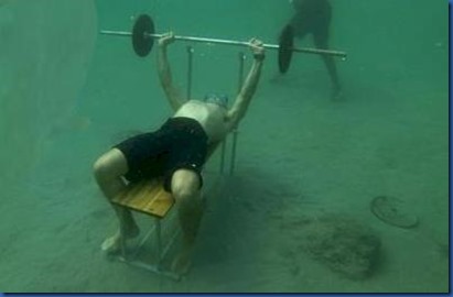 Underwater - activity - weight lifting
