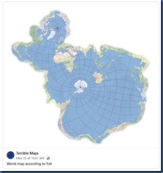 World map according to fish