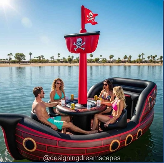 Havent Seen - pirate ship pool float