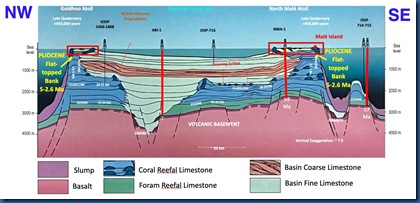Maldives atoll formation